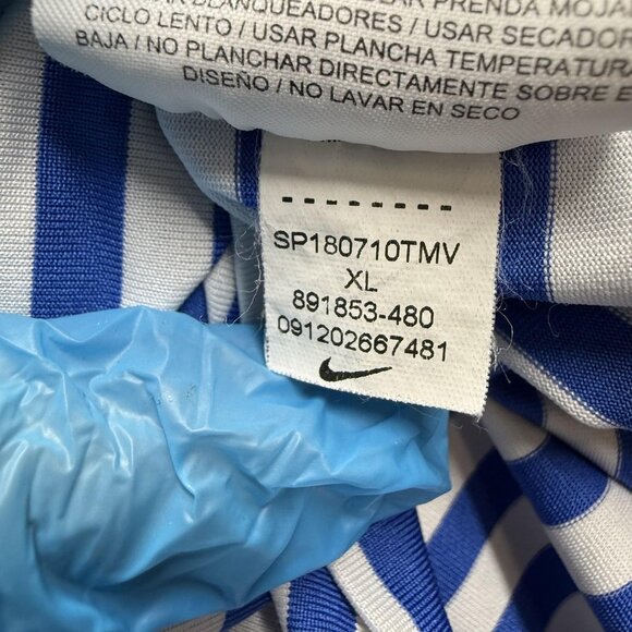 Kentucky Wildcats Polo Shirt Mens XL Blue NCAA Golf Nike Dri Fit Striped Stretch - Picture 7 of 15